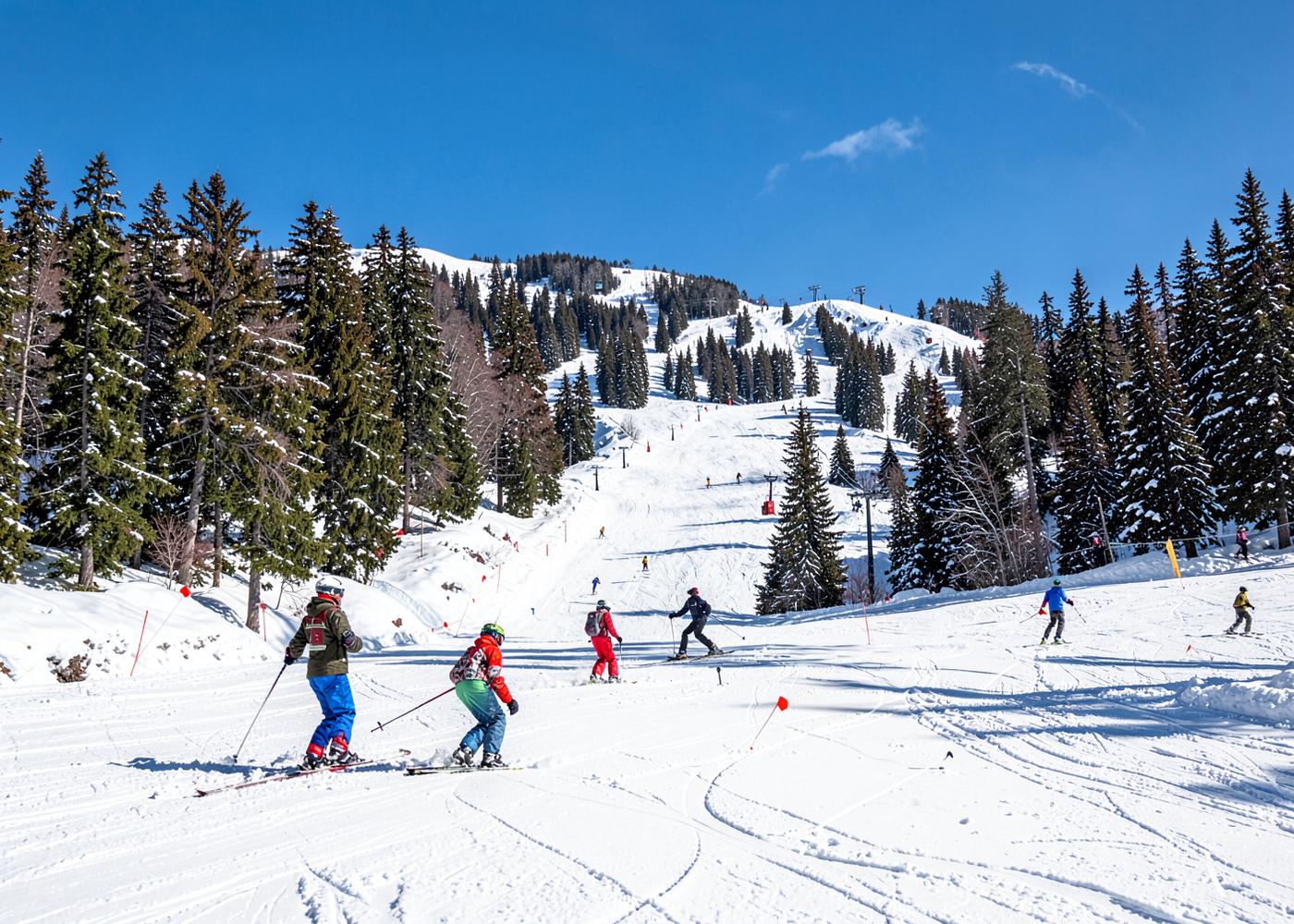 Ski em uma montanha do Maine